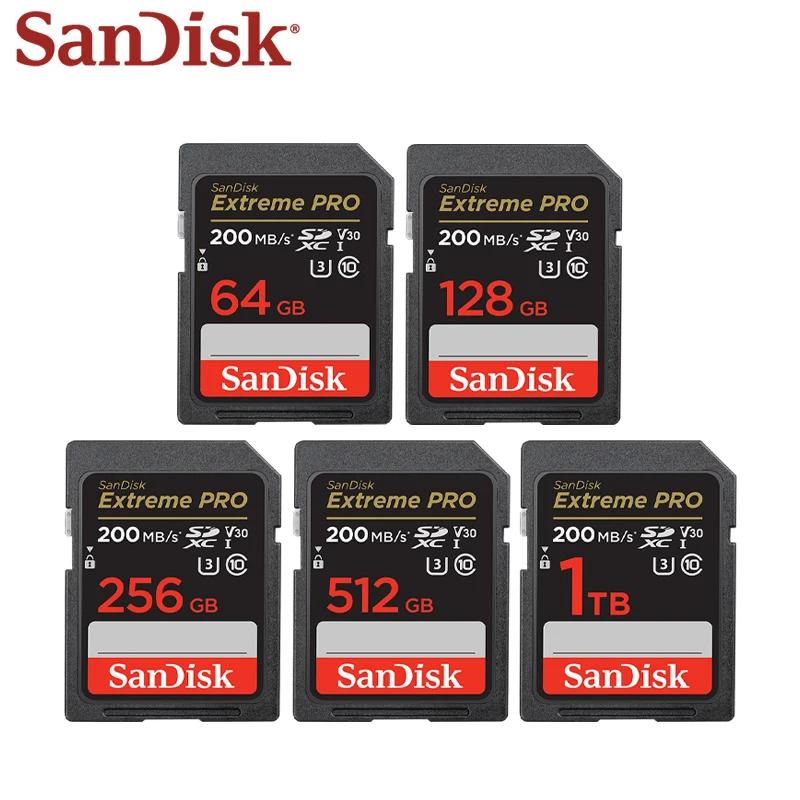 SanDisk ͽƮ  SD ޸ ī, SDXC ī, ִ 200 Mb/s U3 V30 C10 丮 SD ī, 4K UHD , 64GB, 128GB, 256GB, 512GB, 1TB